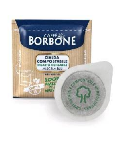 BORBONE CAFFE' IN CIALDE COMPOSTABILI DA 44 mm MISCELA NOBILE BLU CONF 120 Pz.
